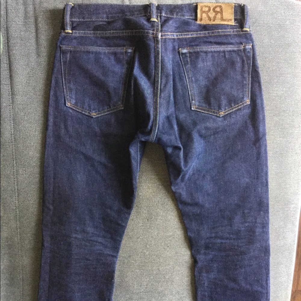 RRL raw selvedge jeans blue color size 30 x 32